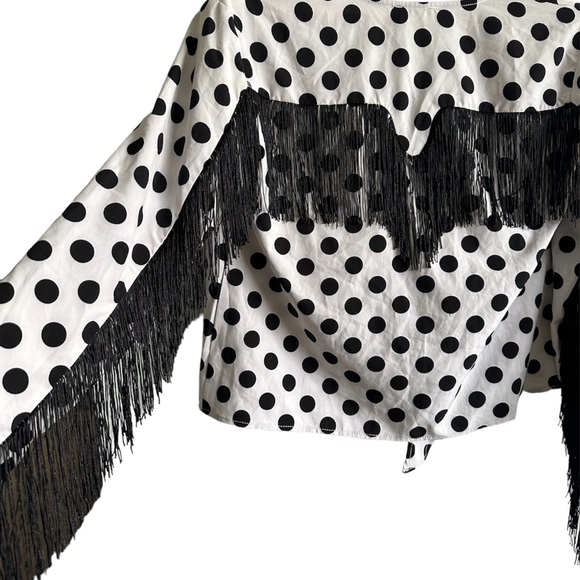 Polka Dots Asymmetric Shrug - Picture 3 of 5